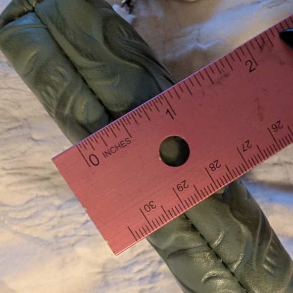 Patricia Nash Borse Coin Purse in Sage Green Burnished Tooled Leather - Picture 7 of 10